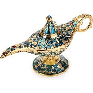 ✨Hipiwe Blue Magical Legend Aladdin Genie Lamp Decoration Arabian Costume Props